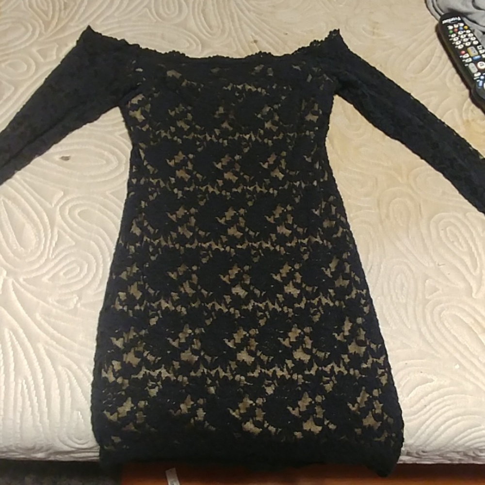 Lace Strapless short dress